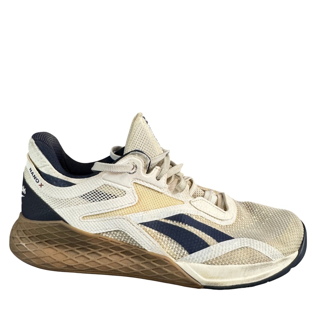 Reebok Nano X Mens Training Shoes White Navy Gum CrossFit Sneakers FW8132